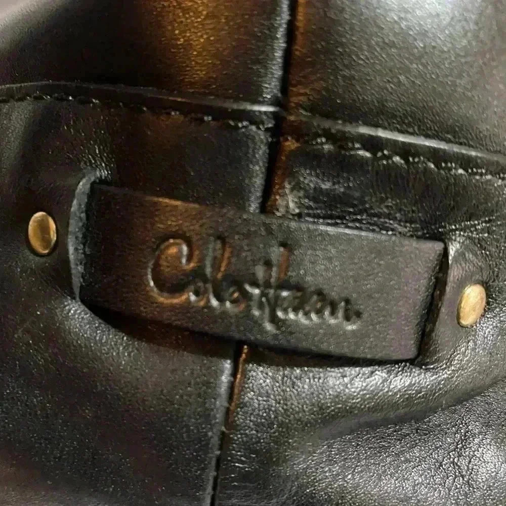 Cole Haan black leather satchel handbag